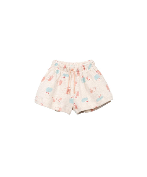 Shorts in maglia beige con stampa all over per bambina Play up 4AS11703 E768N 