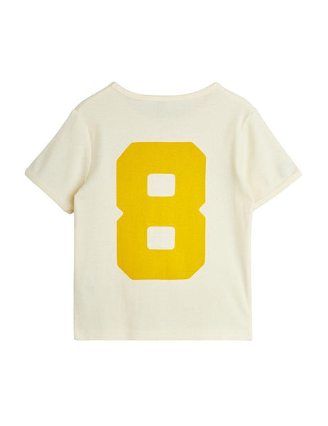 T-shirt panna con righe colorate per neonati e bambini Mini Rodini 2622011611 OFFWHITE 
