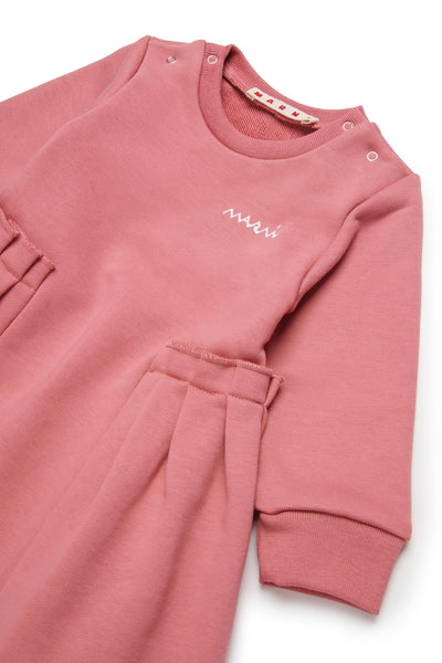 Abito rosa in felpa per neonata Marni M01514 0M350 