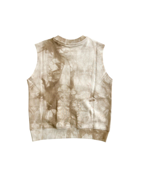 Felpa beige senza maniche con logo per bambino Msgm S6MSJBSW244 015 