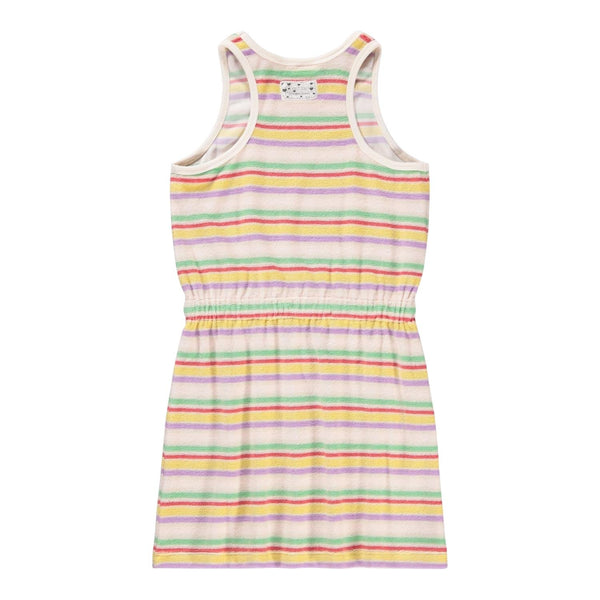 Abito in spugna a righe multicolor per bambina Molo CHERISH 9489 