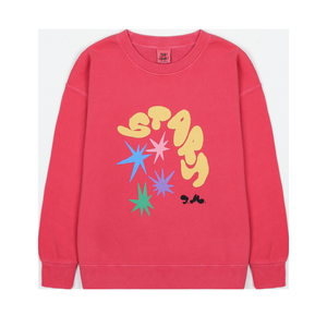 Felpa rossa con stampa per bambini Jelly Mallow JM2520124 UNICA 