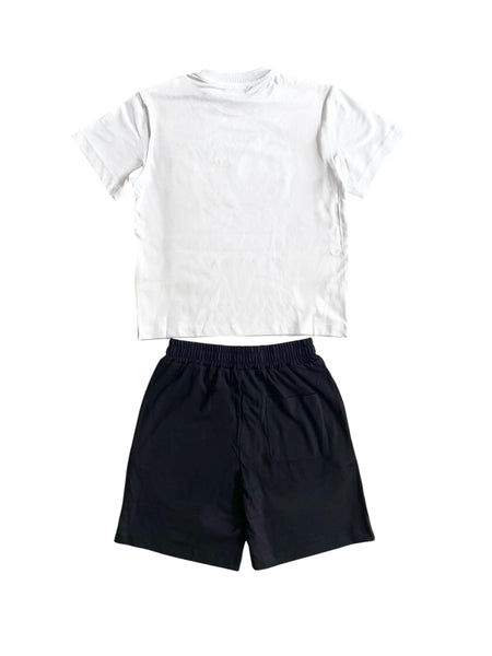 Set t-shirt + bermuda con logo per bambino Barrow S6BKJUTB032 002/13 