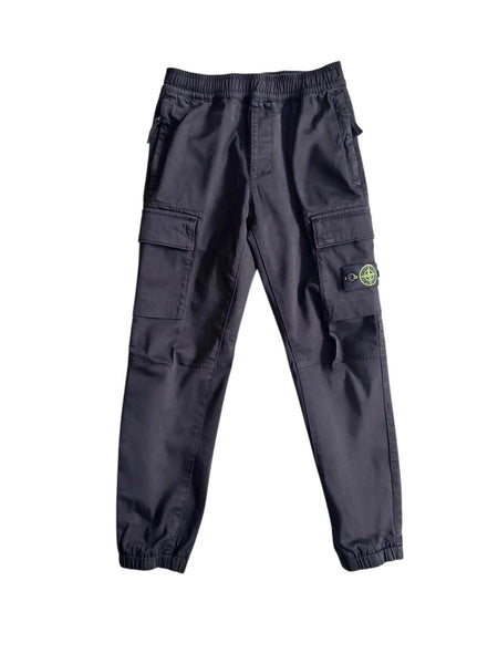 Pantalone cargo nero con logo per bambino Stone Island L1S163100005 S0012 V0029 