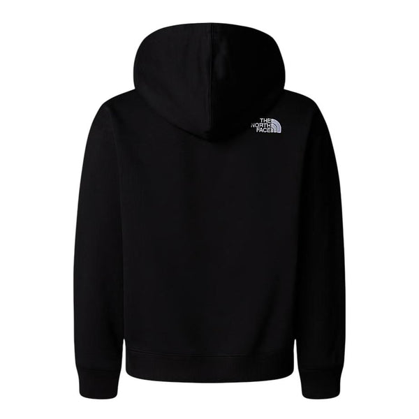 Felpa nera con logo per bambini The North Face NF0A89HAJK3 BLACK 