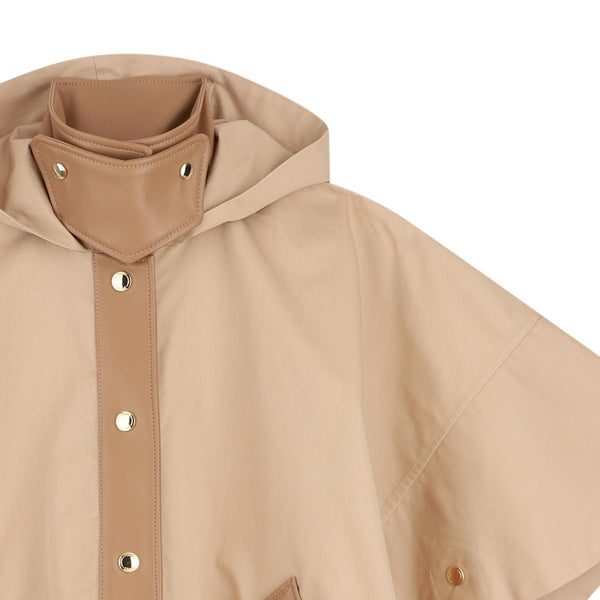 Mantella cammello con cappuccio per bambina Chloé C20836 231 