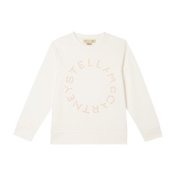 Felpa bianca con logo per neonata e bambina Stella McCartney kids TY4C10 101 