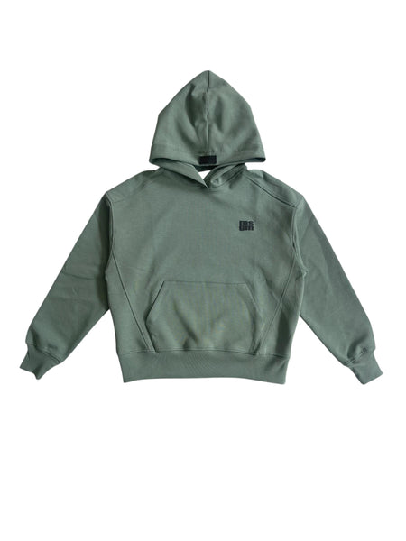 Felpa con cappuccio verde con logo per bambini Msgm F5MSJUHS052 MS043 