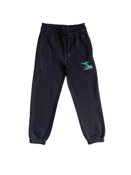 Pantalone in felpa nero con stampa per bambino Diadora F5DIJBFP026 110 