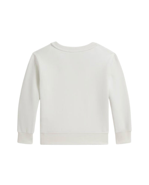 Felpa bianca con stampa per neonato e bambino Ralph Lauren Kids 322A96604001 WHITE 