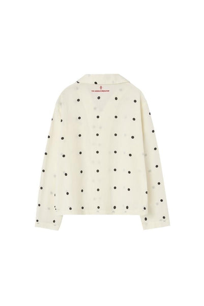 Camicia panna a pois neri per bambina The Animals Observatory S26035 221_AP 
