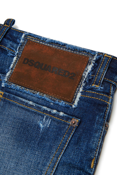 Gonna in denim blu per bambina Dsquared2 DQ01W4 DQ01 