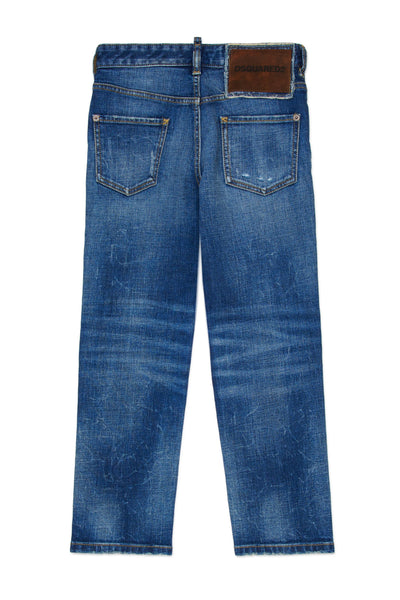 Jeans in denim blu per bambino Dsquared2 DQ2252-D0AEU DQ01 
