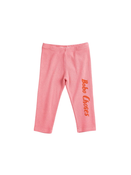 Leggings rosa con logo per neonata Bobo Choses B126AB062 UNI 