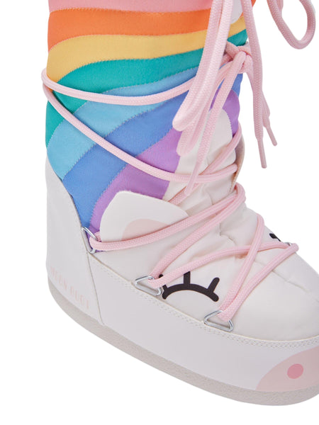 Stivale icon unicorn bianco per bambina Moon Boot 80D3400270 AV20 