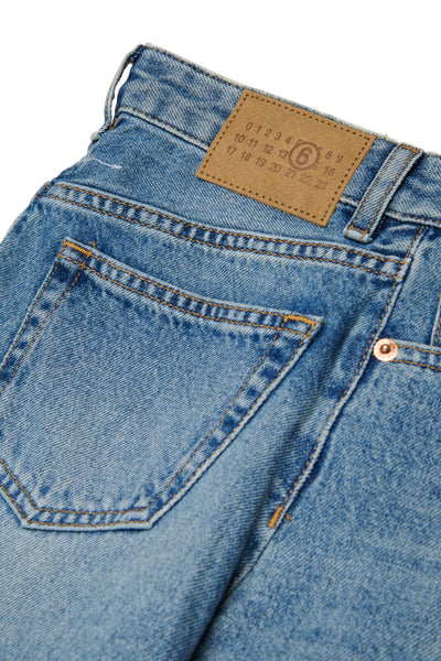 Jeans in demin blu per bambini MM6 Maison Margiela M60969 M601 