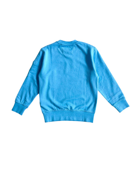 Felpa azzurra con logo per bambino C.P. Company CNF00X-LCA69 41100 