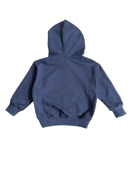 Felpa blu con cappuccio con stampa per neonato e bambino Mousse kids PKFH180N BROSOCCER 
