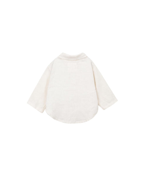 Camicia panna in lino per neonato Play up 1AS11251 P0088 