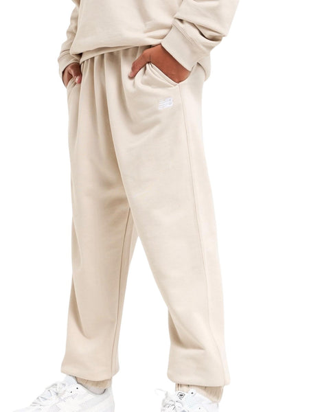 Pantalone in felpa beige per bambini New Balance LAKB0060 TWF 
