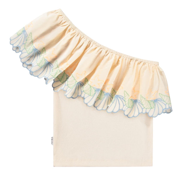 Top beige con ricami multicolor per bambina Molo RATJA 2444 