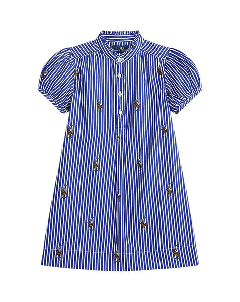 Abito a righe con stampa all over per neonata e bambina Ralph Lauren Kids 312A95914001 EQUESTRIAN 