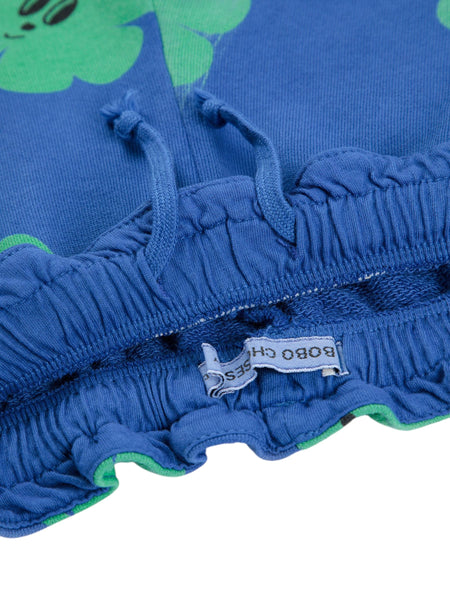 Pantalone in felpa blu con stampa all over per neonata e bambina Bobo Choses B225AC074 UNI 