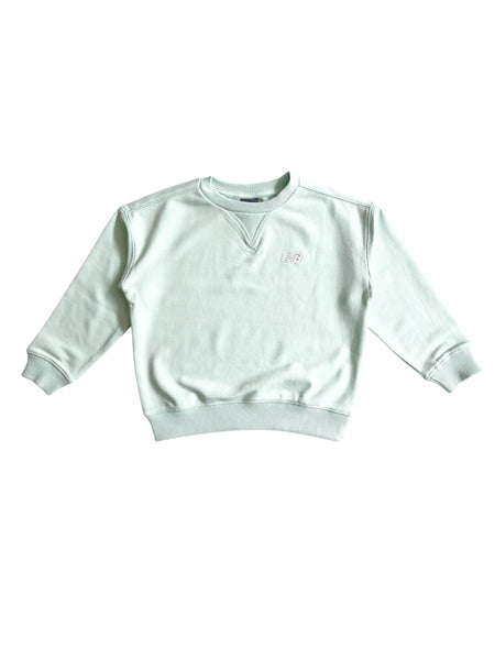 Felpa verde acqua con logo per bambina New Balance LAKG0055 COSMIC JADE 