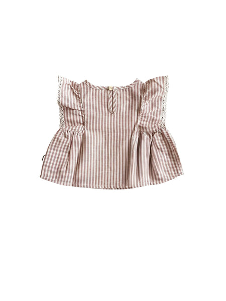 Blusa terraccota a righe per neonata Snug 933BD6S068F73 0082 