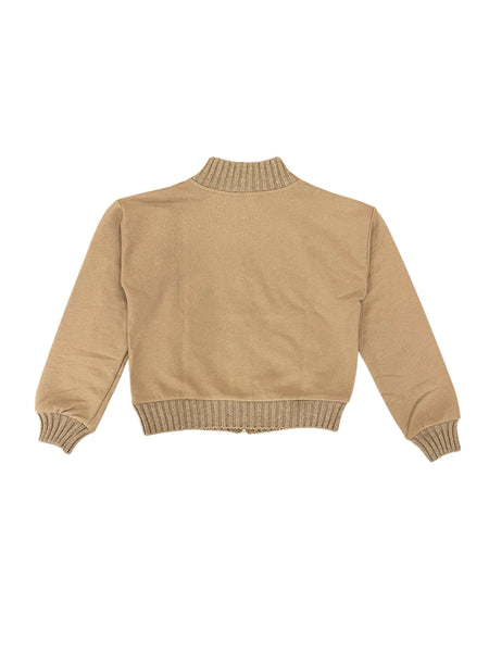 Felpa aperta nocciola per bambina Hinnominate 3641F00142 BEIGE SAND 