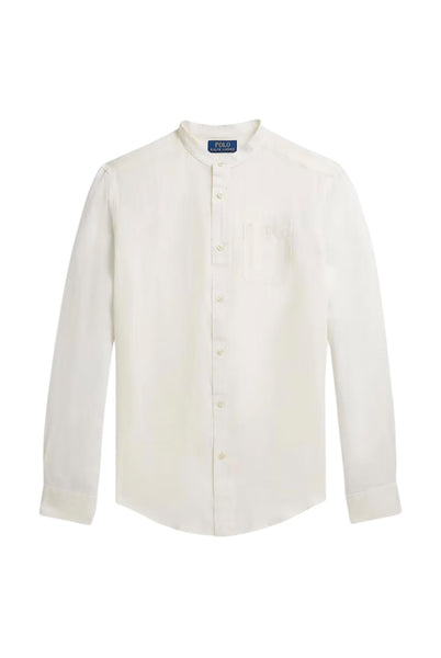 Camicia in lino panna con logo per bambino Ralph Lauren Kids 323964592501 NEVIS 