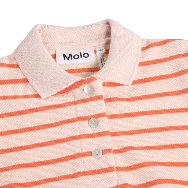 Polo rosa a righe per bambina Molo RAKI 9491 