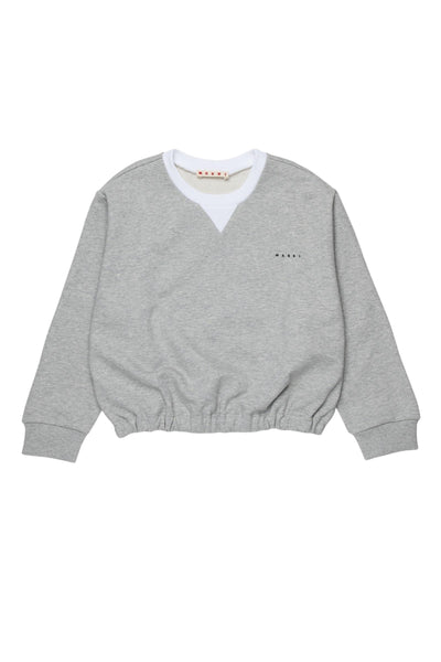 Felpa grigia con logo per bambina Marni M01684 0M903 