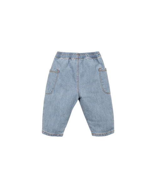 Jeans in denim blu medio per neonato Play up 1AS11607 D001 