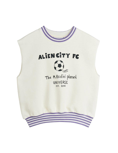 Felpa senza maniche con stampa per neonati e bambini Mini Rodini 2622011811 OFFWHITE 
