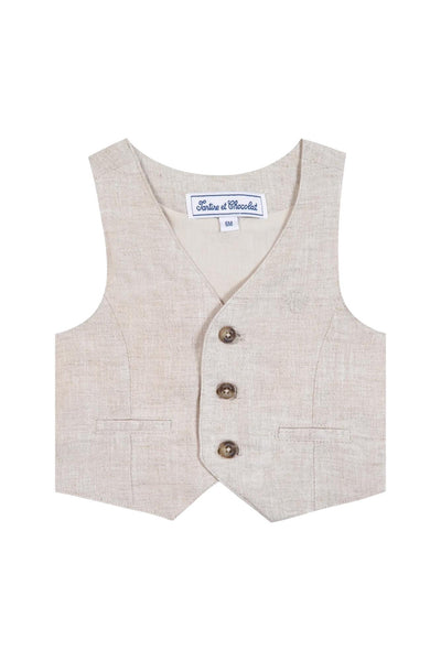 Gilet beigie per neonato Tartine et Chocolat CC16001-17 SABLE 