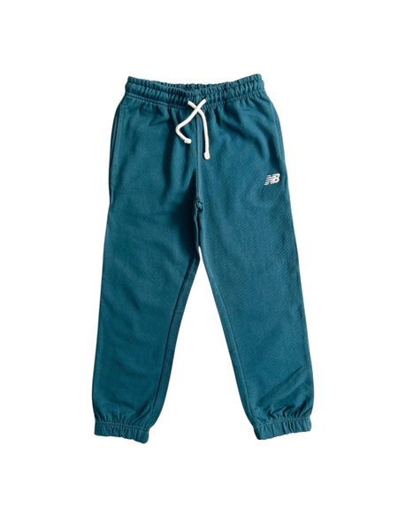 Pantalone in felpa verde con logo per bambino New Balance LAKB0060 MEDUSA GREEN 