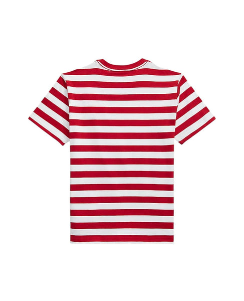 T-shirt a righe bianche e rosse con logo per bambino Ralph Lauren Kids 323A95726003 RED/WHITE 