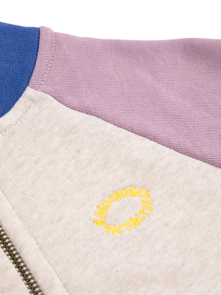 Felpa aperta color block multicolor per neonata Bobo Choses B225AB060 UNI 
