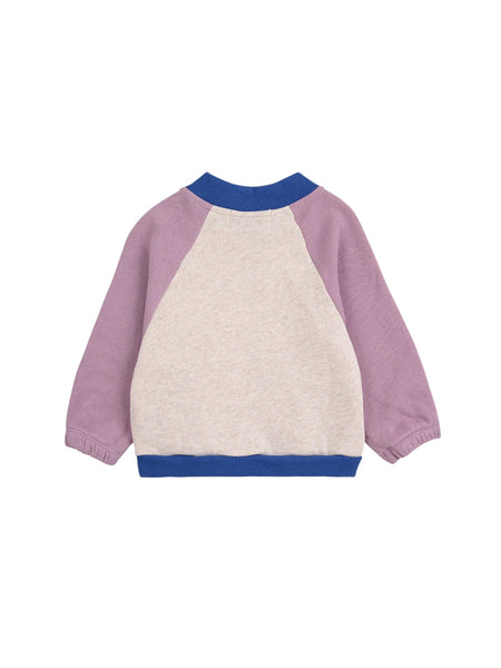 Felpa aperta color block multicolor per neonata Bobo Choses B225AB060 UNI 