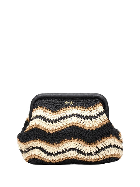Clutch bag beige e nera con logo F**K FA26-SW0065BK BLACK 