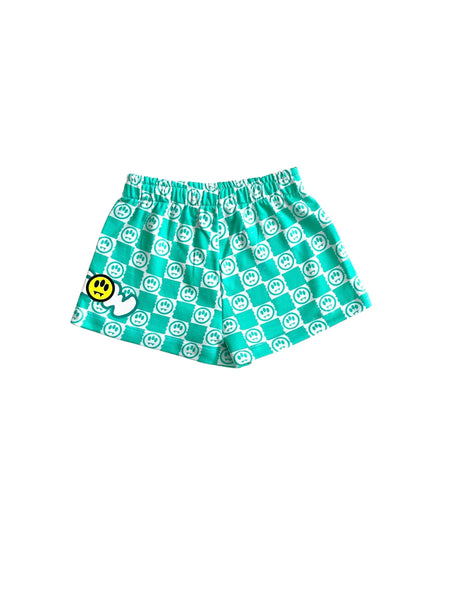 Shorts verde con stampa all over per bambina Barrow S6BKJGSH131 087 