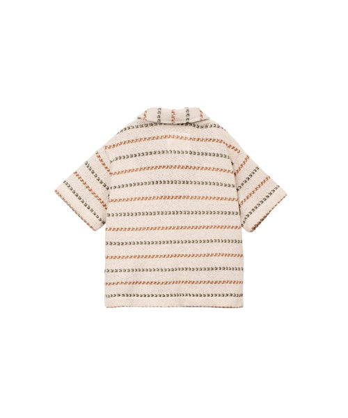 Camicia in maglia beige a righe per bambino Play up 3AS11250 R367G 
