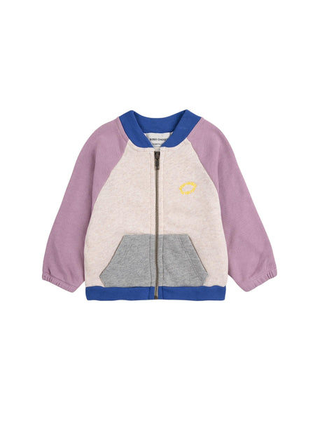 Felpa aperta color block multicolor per neonata Bobo Choses B225AB060 UNI 