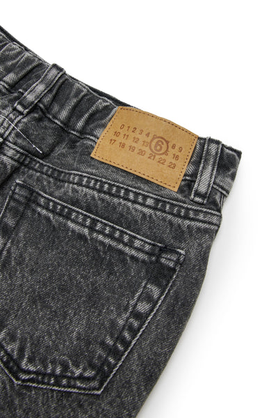 Gonna in denim nero per bambina MM6 Maison Margiela M60864 M602 