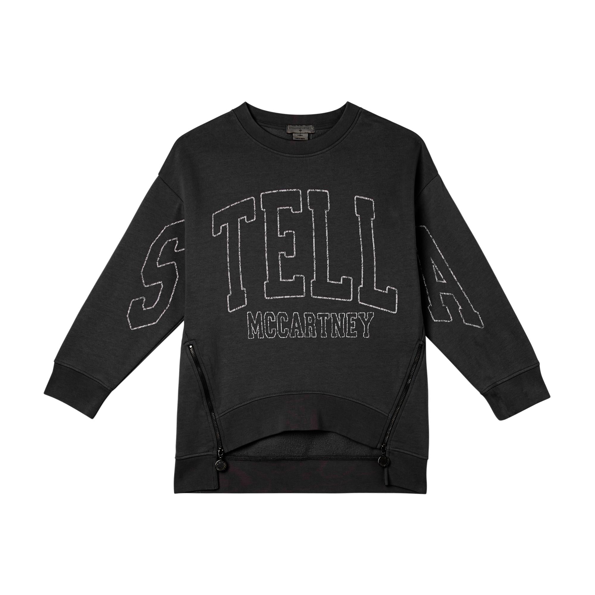 Felpa nera con stampa per bambina Stella McCartney kids TX4C10-Z0453 961 