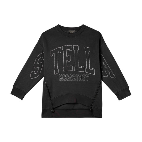 Felpa nera con stampa per bambina Stella McCartney kids TX4C10-Z0453 961 