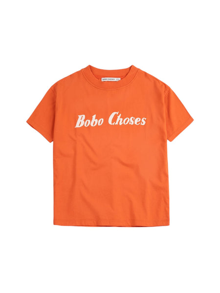T-shirt arancio con logo per neonati e bambini Bobo Choses B126AC016 UNI 
