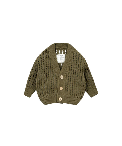 Cardigan verdone in maglia lavorata per neonato Play up 1AS11401 P7217 