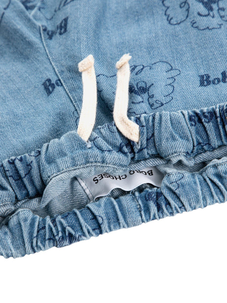 Jeans in denim blu con stampa all over per neonato Bobo Choses B126AB074 UNI 